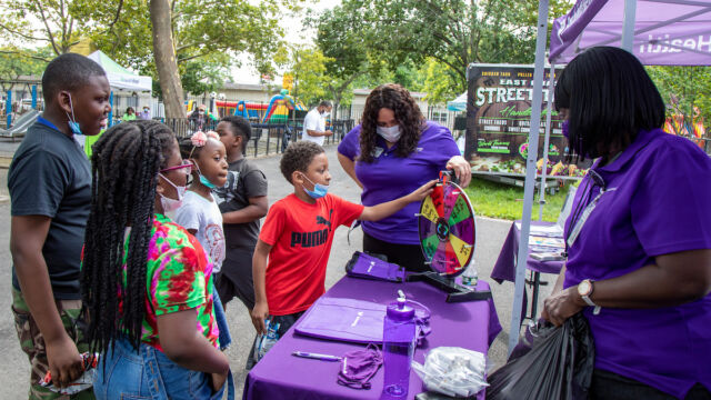National Night Out at Linden Park group of people, including children