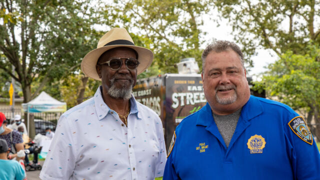 National Night Out at Linden Park two men