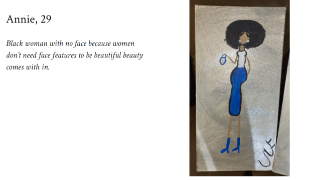 drawing of Black woman