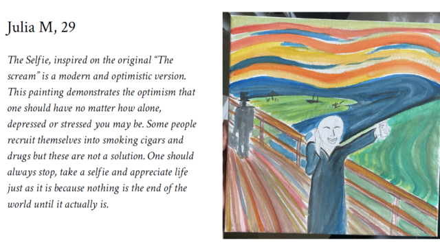 painting inspired by The Scream to show clean air