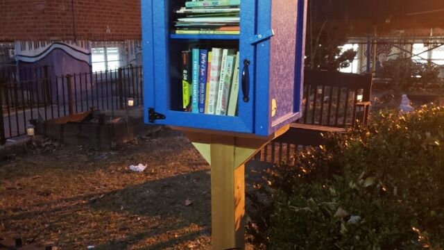 Woodside Houses little free library