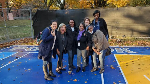 Some of the NYCHA staff, residents, and community members who were involved in the Connected Communities effort at Pomonok. Pomonok stakeholder group