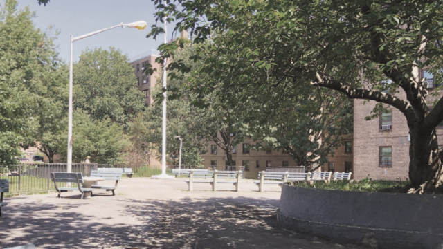The dedicated site for the communal barbecue area before renovations. Pomonok bbq area before