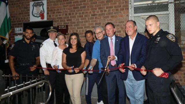 Staten Island community members, elected officials, and representatives from NYCHA and the NYPD attended a ribbon-cutting ceremony to officially dedicate the expanded fitness center.