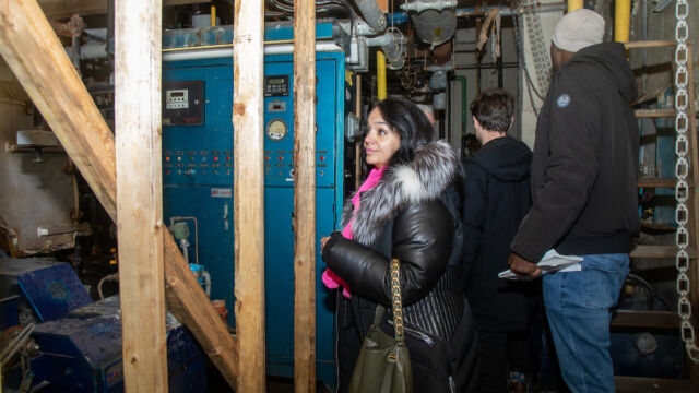 Interim CEO Lisa Bova-Hiatt tours Claremont Consolidated in the Bronx. Interim CEO Lisa Bova-Hiatt tours Claremont Consolidated in the Bronx.