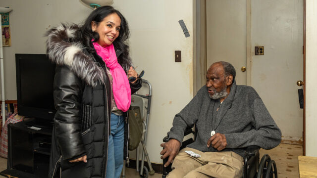 Interim CEO Lisa Bova-Hiatt tours Claremont Consolidated in the Bronx. Interim CEO Lisa Bova-Hiatt tours Claremont Consolidated in the Bronx.